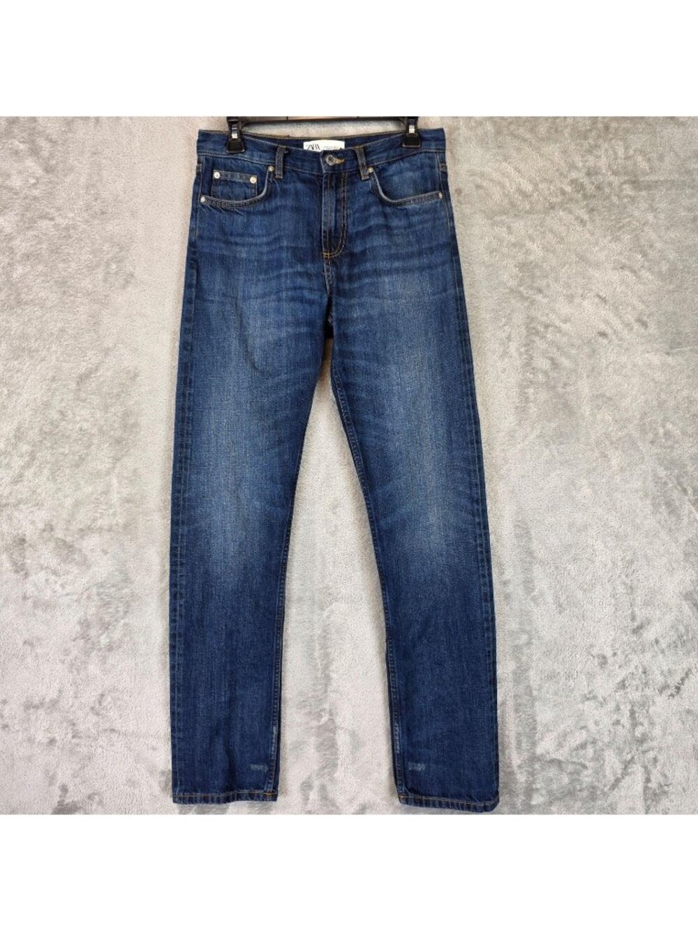 Zara The Selvedge Slim Jeans Womens Size 4 Blue Mid Rise Kurabo Japanese Denim